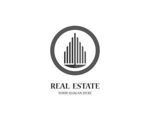 Real estate logo icon illustration