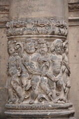 Dresden georgentor relief Baroque child sculpture in Dresden , Germany