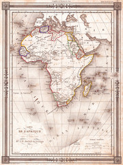 1852, Bocage Map of Africa