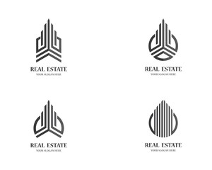 Real estate logo icon illustration