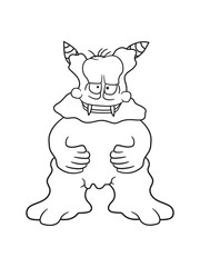 cartoon groß alien monster ekelig lustig klein comic clipart design glibber schleimig hässlich horror halloween