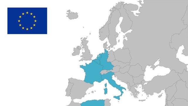 European Union History Map Animation.