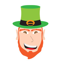 Avatar of a happy irish elf. Vector illustration design