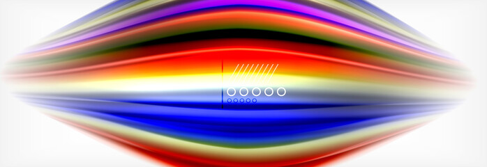 Abstract wave lines liquid fluid rainbow style color stripes background. Artistic illustration for presentation, app wallpaper, banner or poster