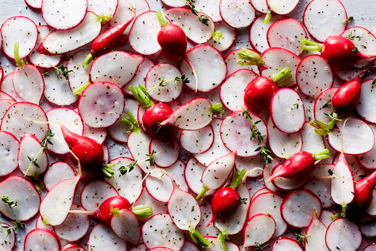 Macro Radish Still life with pepper