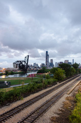 Fototapeta na wymiar chicago skyline from the south