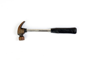 Rustic old used tools hammer wrench screwdriver nose plyers