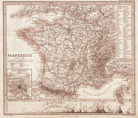 1862, Perthes Map of France