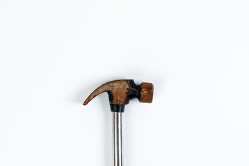 Rustic old used tools hammer wrench screwdriver nose plyers