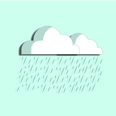 Cloud and Rain with Dot Pattern Detail	