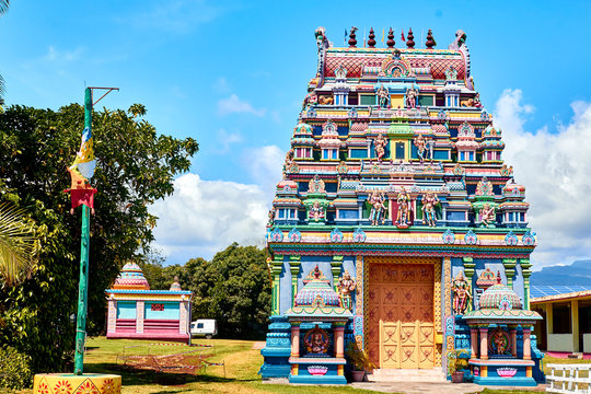 the hindu temple Le Colosse near Saint-Andre on La Reunion island, France