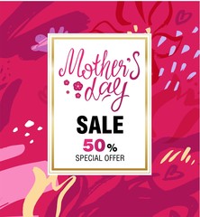 Happy Mothers day Sale banner design Template