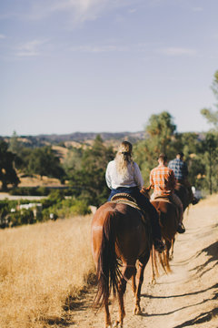 group horseback riding