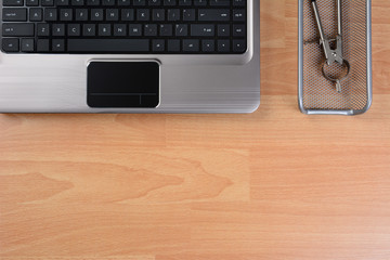 Flat Lay Home office desk with copy space.