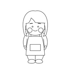 女性キャラクターエプロン