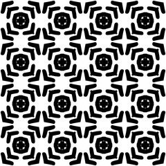Black and White Seamless Ethnic Pattern. Tribal - 243793152