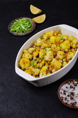 Slices of roasted cauliflower