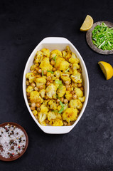 Slices of roasted cauliflower