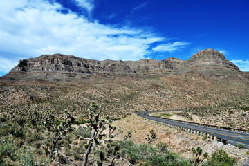 Diamond Bar Road viewpoint landscape, Meadview, Arizona. Grand Canyon National park, USA