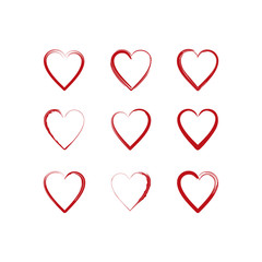 valentine love vector icon set brush collection