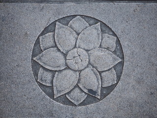 A lotus flower in a temple 