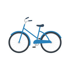 bicycle icon in flat style isolated vector illustration on white transparent background
