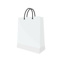 shopping bag icon in flat style isolated vector illustration on white transparent background