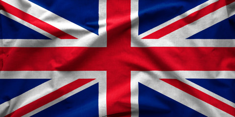 Wide angle banner of the British Union Jack flag