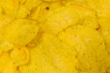 Texture of potato chips for the background