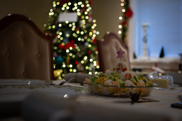 Obraz na płótnie Canvas Food on the table for Christmas