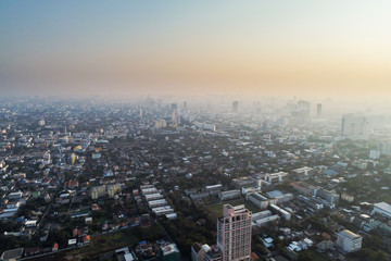 Modern condominium and flat building in Bangkok city