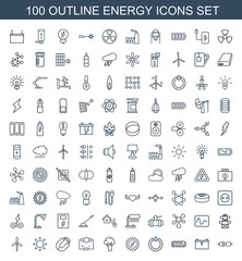 100 energy icons