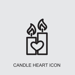 candle heart icon