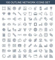100 network icons