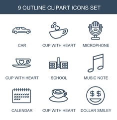 9 clipart icons