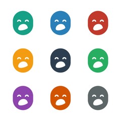 yawn emot icon white background
