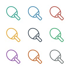 ping pong racket icon white background