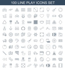 100 play icons