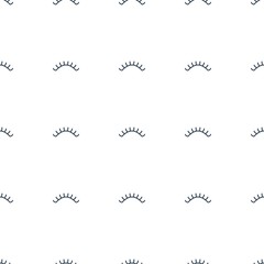 eyelashes icon pattern seamless white background