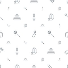celebrate icons pattern seamless white background