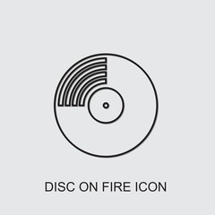 disc on fire icon