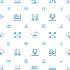 hosting icons pattern seamless white background