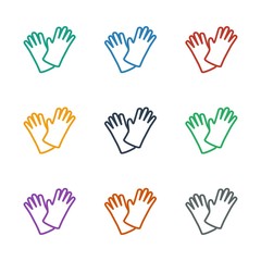 Fototapeta premium gloves icon white background