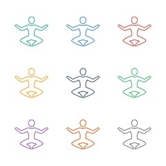 yoga icon white background