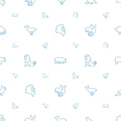 zoo icons pattern seamless white background