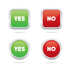 Glossy Yes and No Buttons