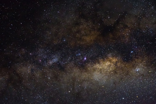 Stars and galaxy outer space sky night universe black starry background of starfield © Iuliia Sokolovska