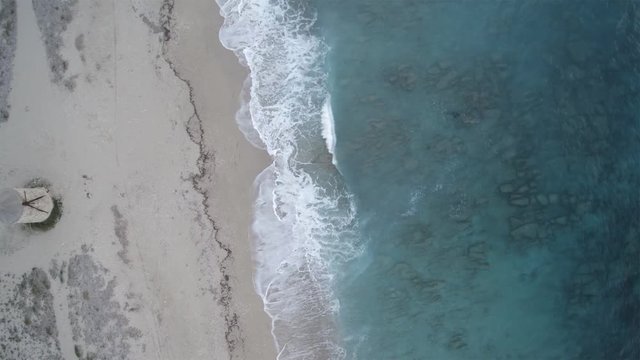 Aerial drone view of the beautiful Ionian island of Lefkas in Greece