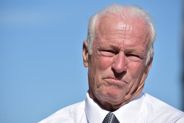 Serious Business Man Investor Isolated