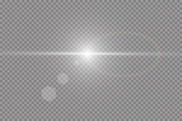 Vector transparent sunlight special lens flare light effect.
